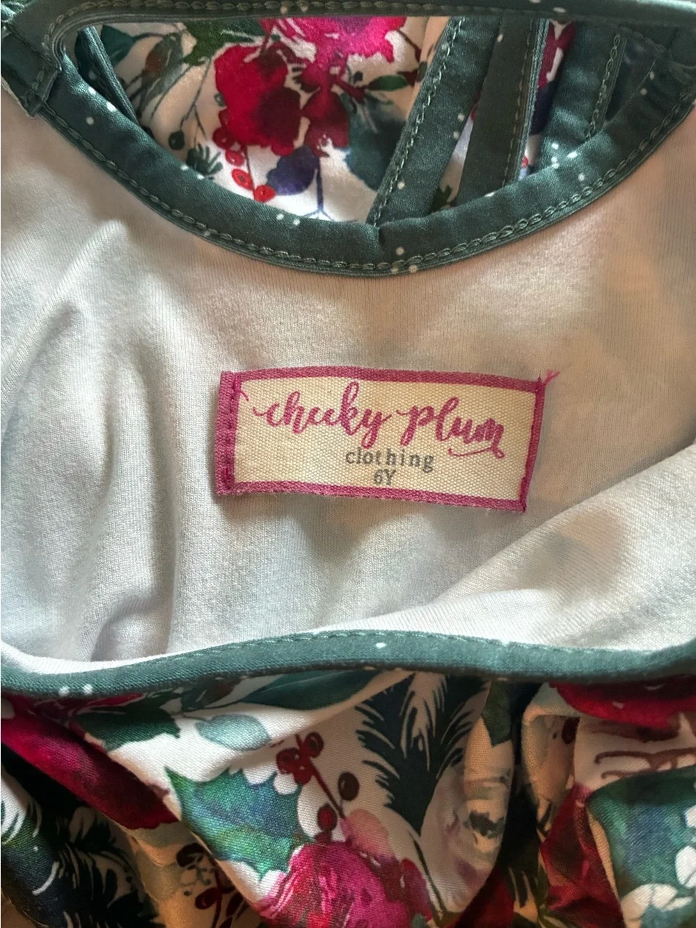 Cheeky Plum Christmas Rose Dress